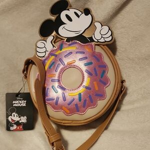 Disney Purple and Tan Donut Bag